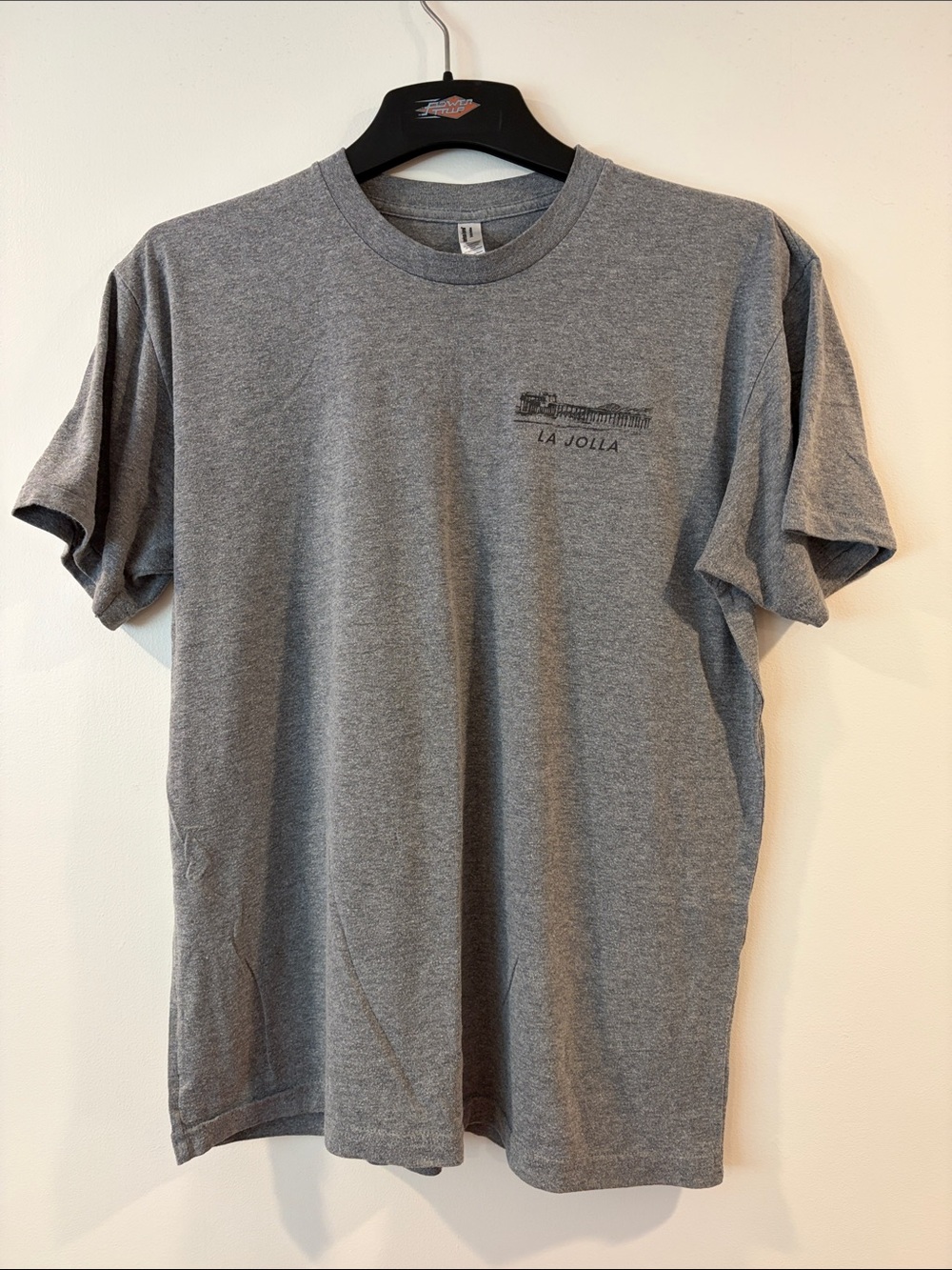 American Apparel Gray Crewneck T-Shirt with La Jolla Chest Print